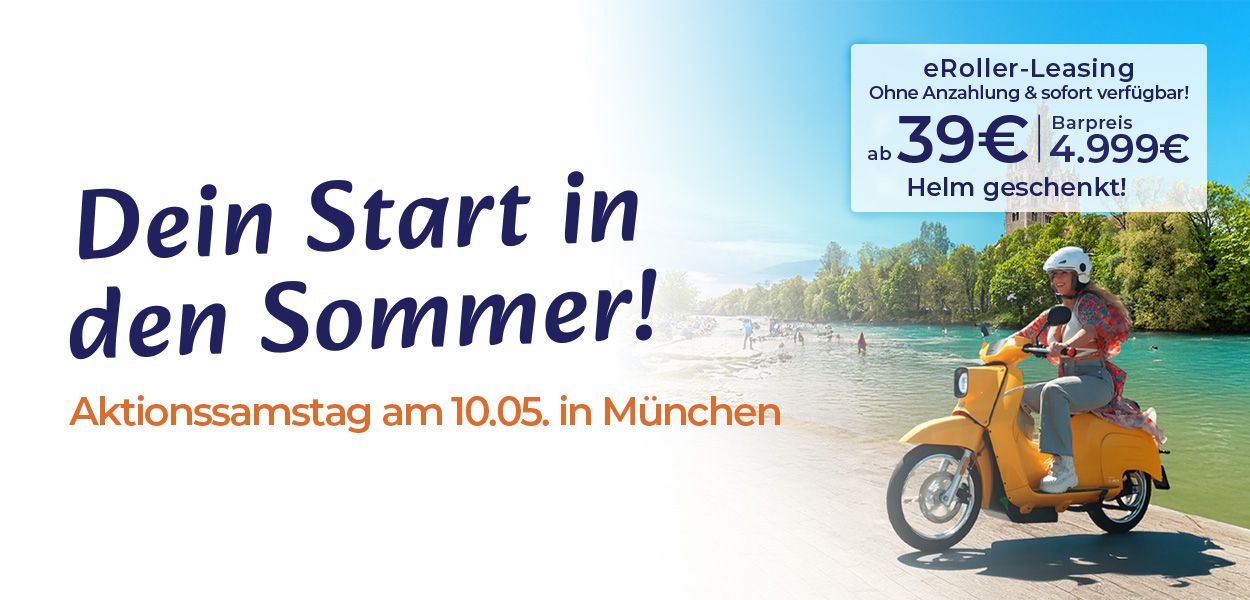 10. Mai in München: Roller sichern & Helm geschenkt bekommen
