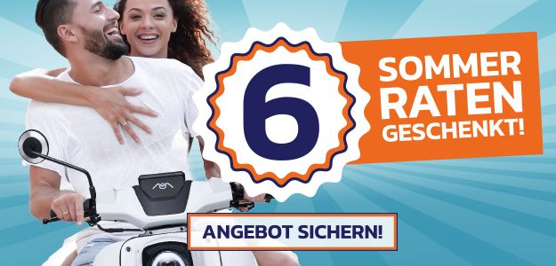 Unbeschwert in die neue Roller-Saison – 6 Sommer-Raten geschenkt!