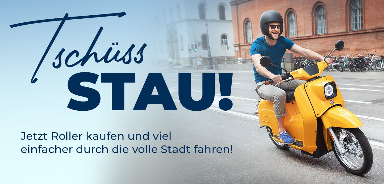 Tschüss Stau! Jetzt Roller kaufen und losfahren!