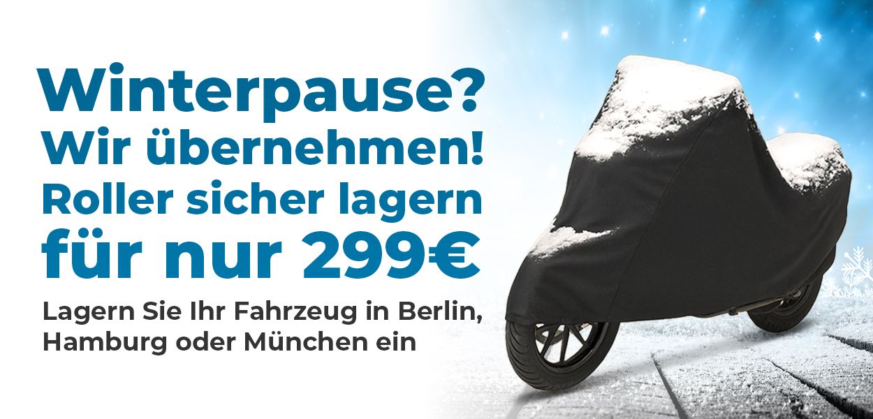 Motorroller sicher überwintern – professionelle Wintereinlagerung ab 299 €