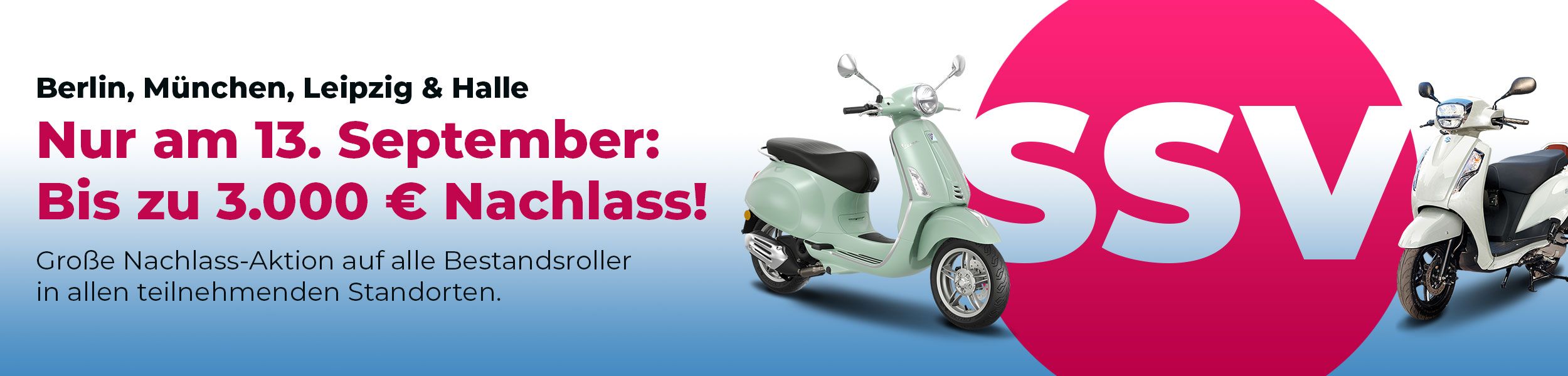 Sommer-Schluss-Verkauf: Bis zu 3.000 € Nachlass auf Bestandsroller sichern!