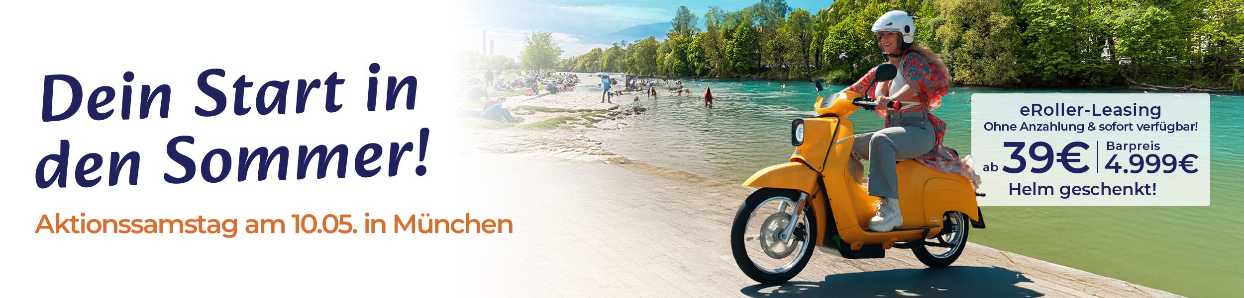 10. Mai in München: Roller sichern & Helm geschenkt bekommen