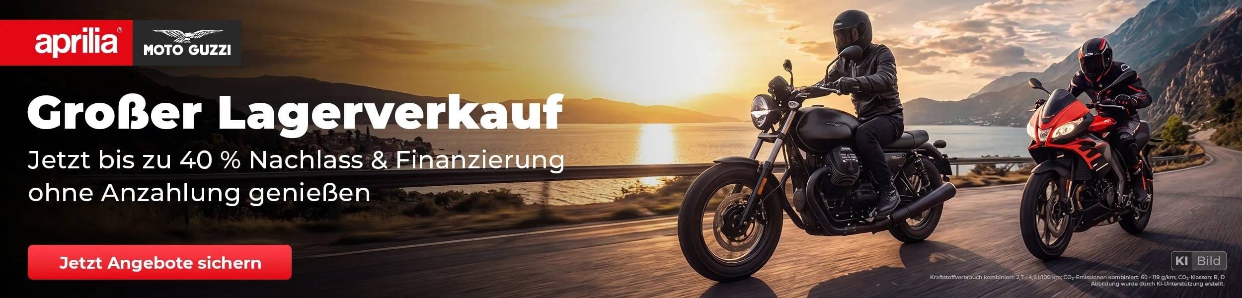 Jetzt bis zu 40 % Nachlass auf Moto Guzzi & Aprilia sichern!