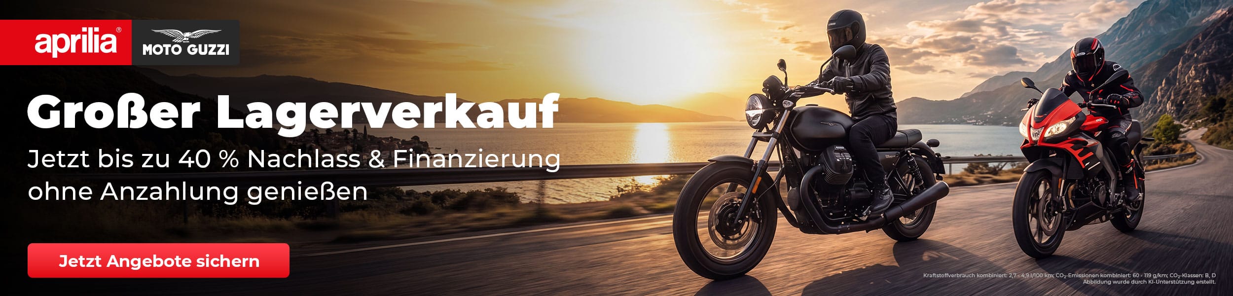 Jetzt bis zu 40 % Nachlass auf Moto Guzzi & Aprilia sichern!