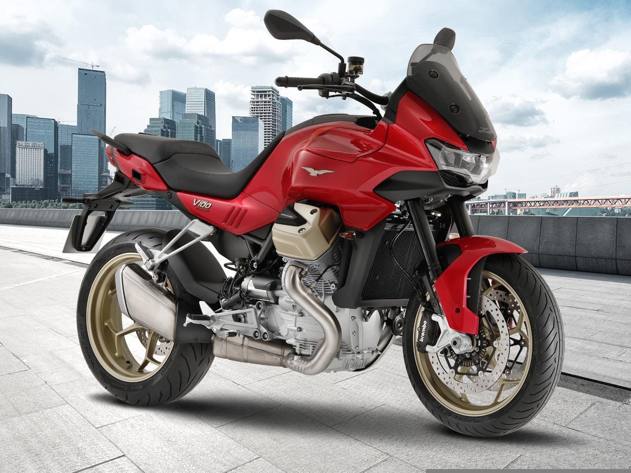 Moto Guzzi V100 Mandello 90°-V2-Motor, 4-Takt